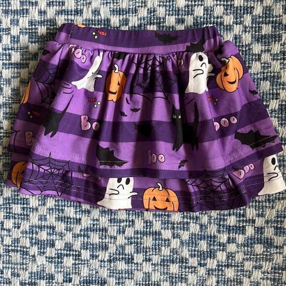 Not Too Spooky Girl’s Size 2 (80) Boo Purple Halloween Skirt w Pumpkin Ghost Bat - Picture 6 of 6